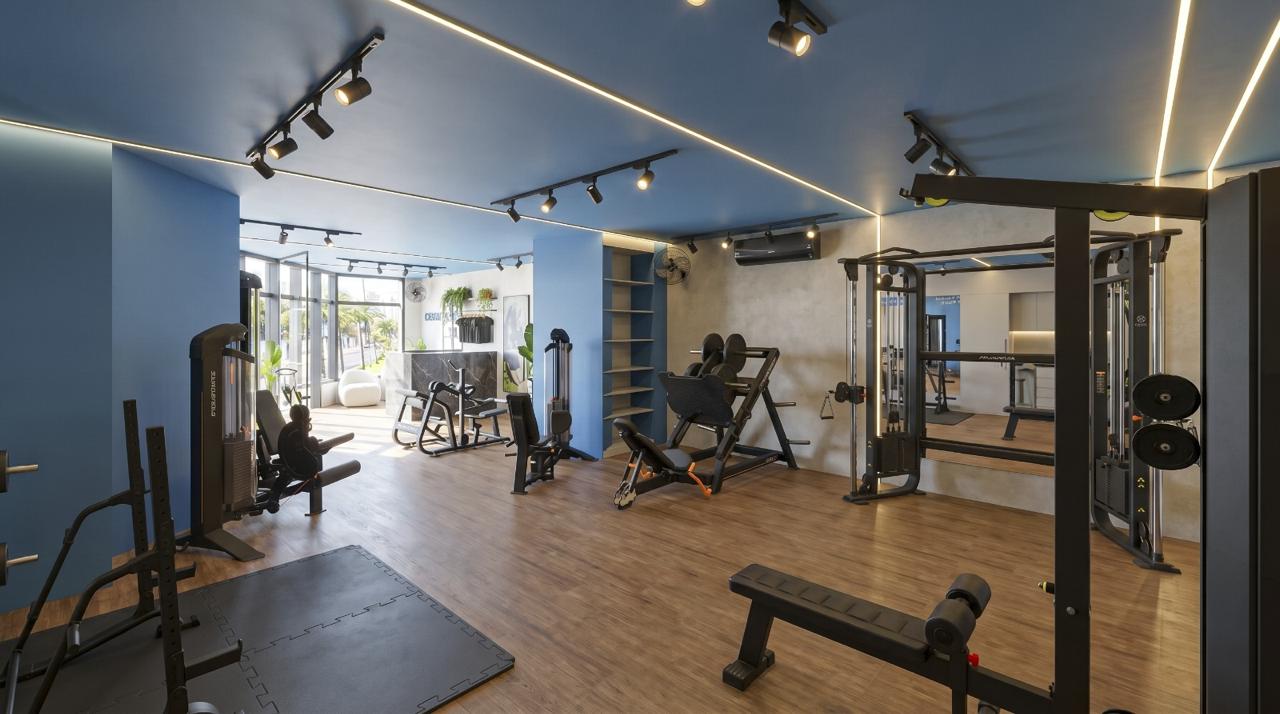 Área de musculação do Studio Ocean